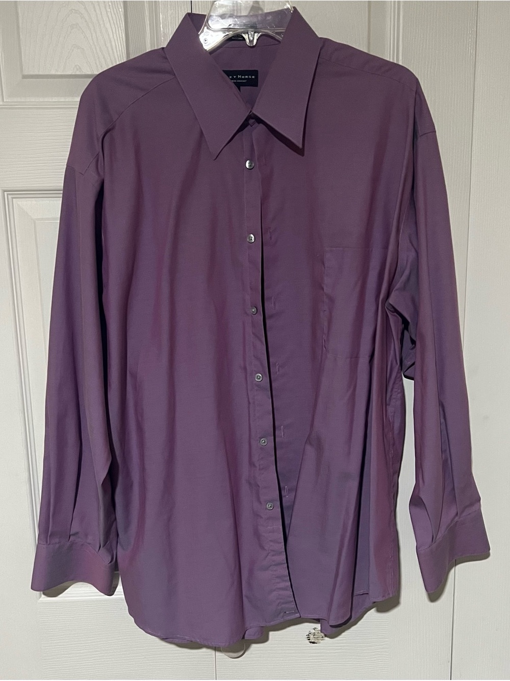 Men's Long-Sleeve Dress Shirt in Deep Plum